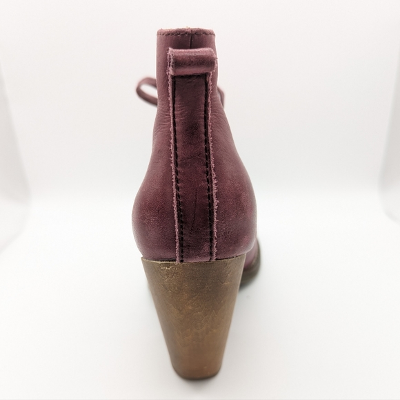 Latigo Purple Leather Lace Up Booties - Picture 3 of 8